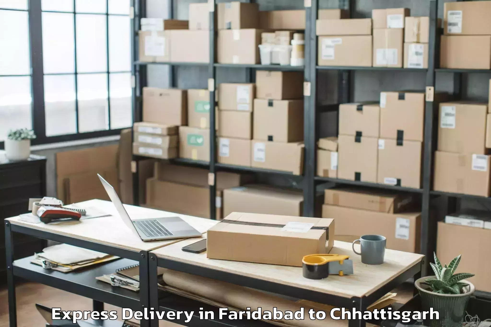 Book Faridabad to Kumhari Express Delivery Online